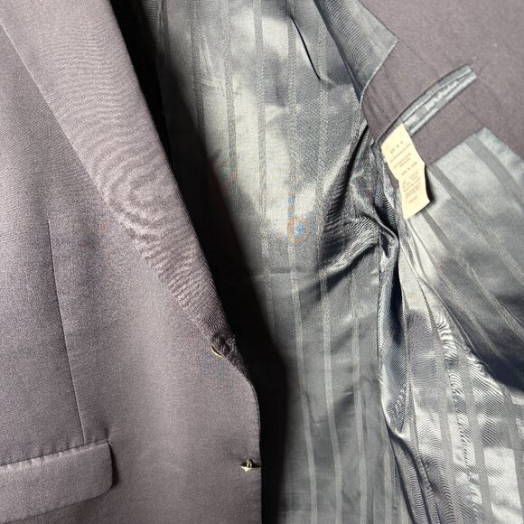 Austin Reed Mens Dillards Blue Worsted Wool Blazer Jacket 48R Gold Buttons - Picture 12 of 15